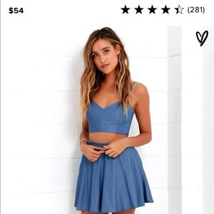Lulu’s Blue Chambray Two-Piece Dress